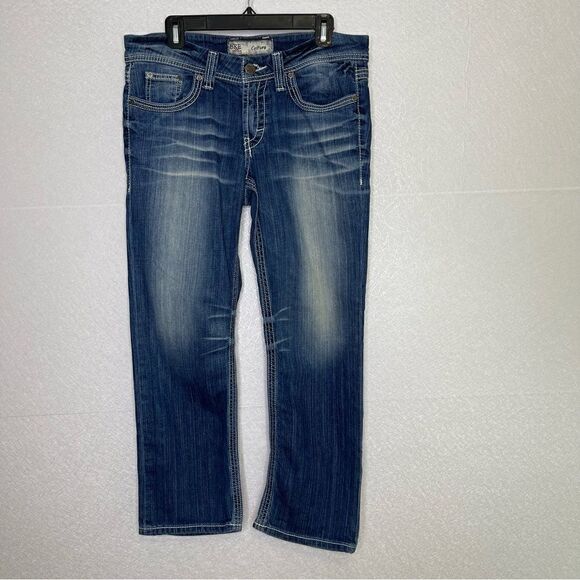 Buckle BKE Culture Thick Stitch Cropped Bootcut Jeans 31 - Picture 1 of 5